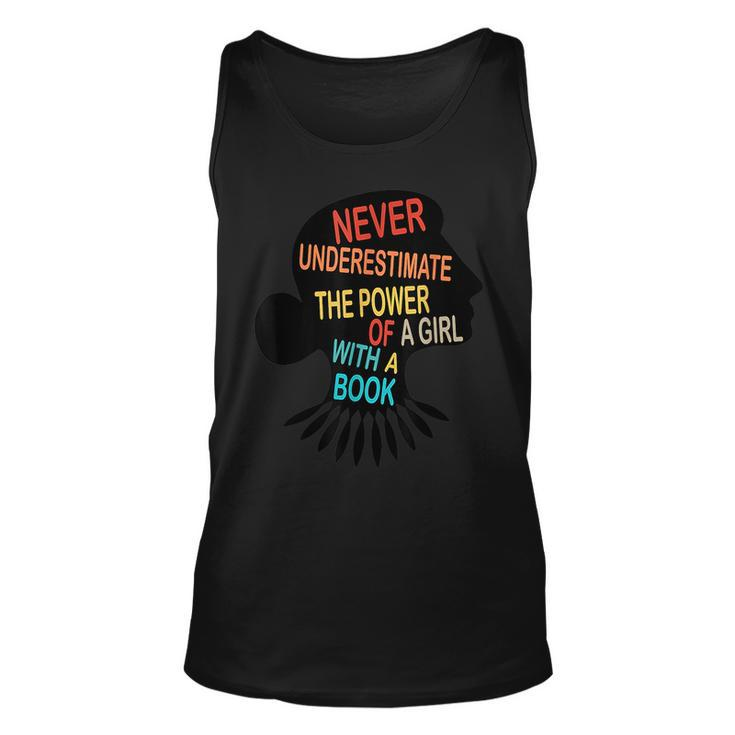 Never Underestimate The Power Of A Girl With Book Feminist Unisex Tank Top
