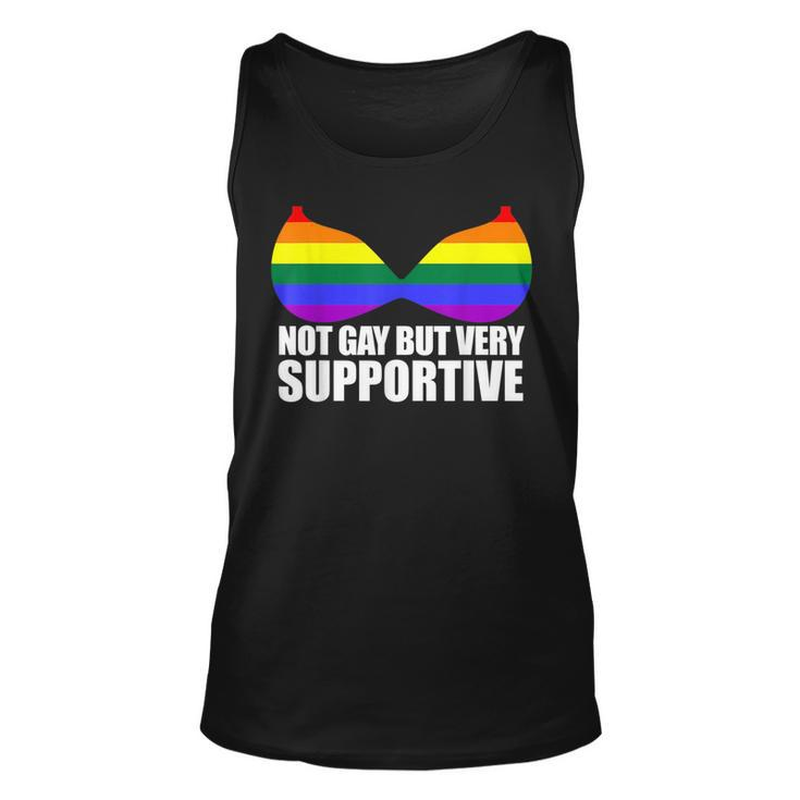NOT GAY BUT VERY SUPPORTIVE LGBT Straight Ally Bra' Sticker
