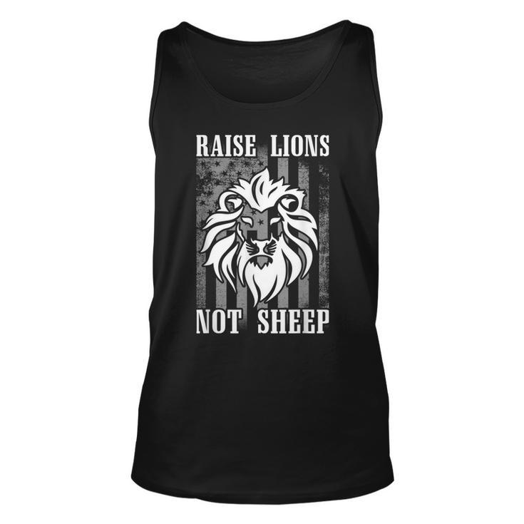 Not Sheep Patriot Raise Lions  Unisex Tank Top