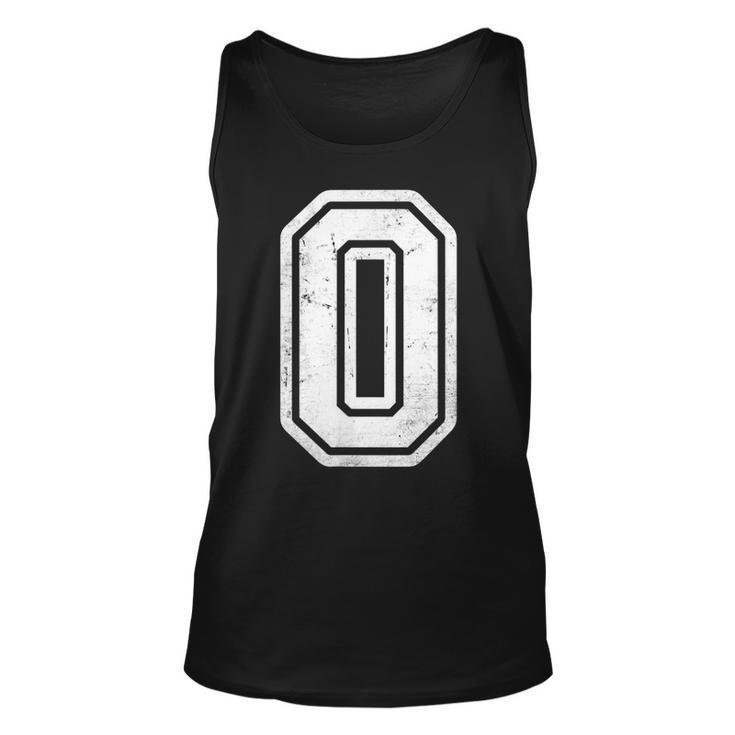 Number 0 White Sports Jersey Vintage  Unisex Tank Top