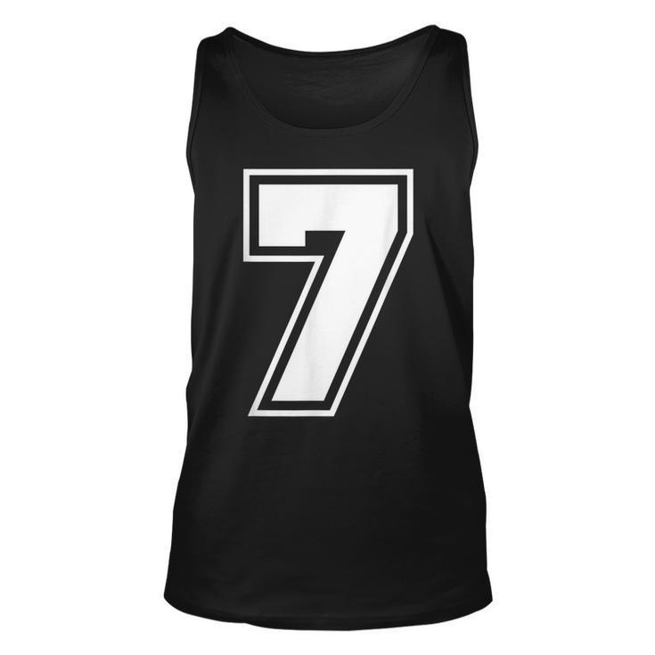 Number 7 Counting  Unisex Tank Top