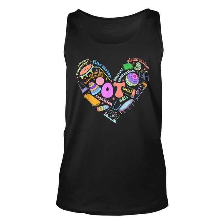 Occupational Therapy Ot Therapist Heart Inspire Ot Month Unisex Tank Top