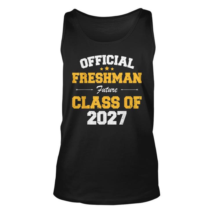 Official Freshman Future Class Of 2027 First Day Of School Unisex Tank Top