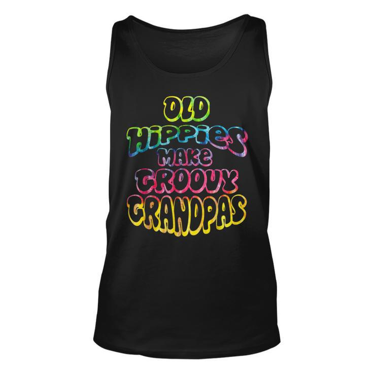 Old Hippies Make Groovy Grandpas Grandparents Day Gift For Women Unisex Tank Top