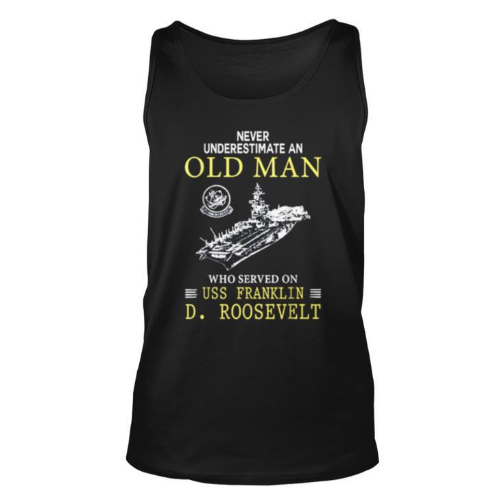 Old Man Uss Franklin D Roosevelt Cv42  Unisex Tank Top