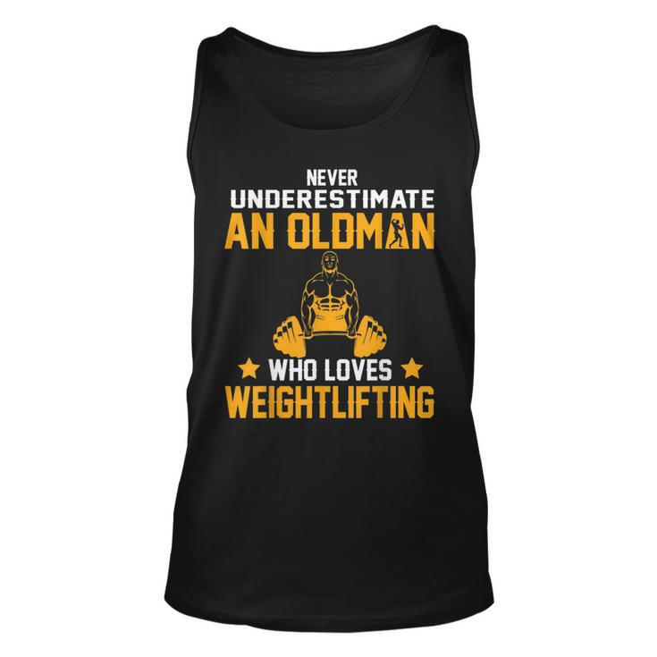 Oldman Weight Lifting For Daddy Who Loves The Gym Weight Lifting Tank Top