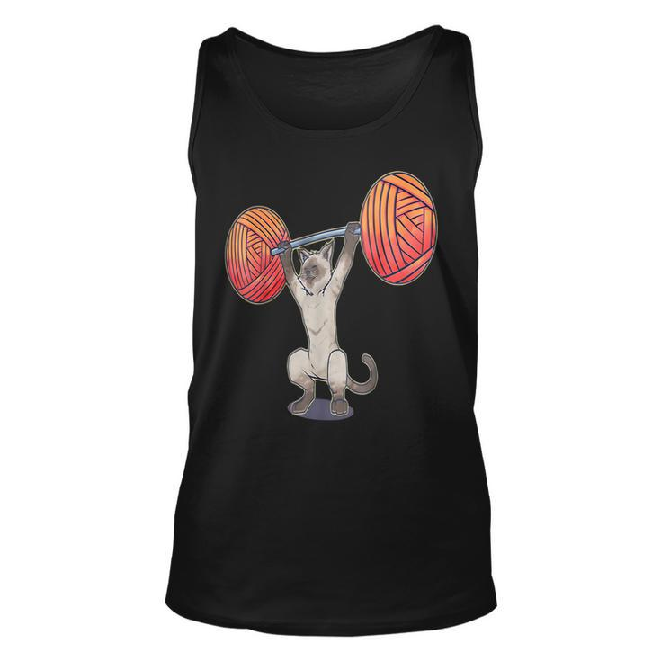 Olympic Snatch Siamese Cat Weightlifting Bodybuilding Muscle Tank Top