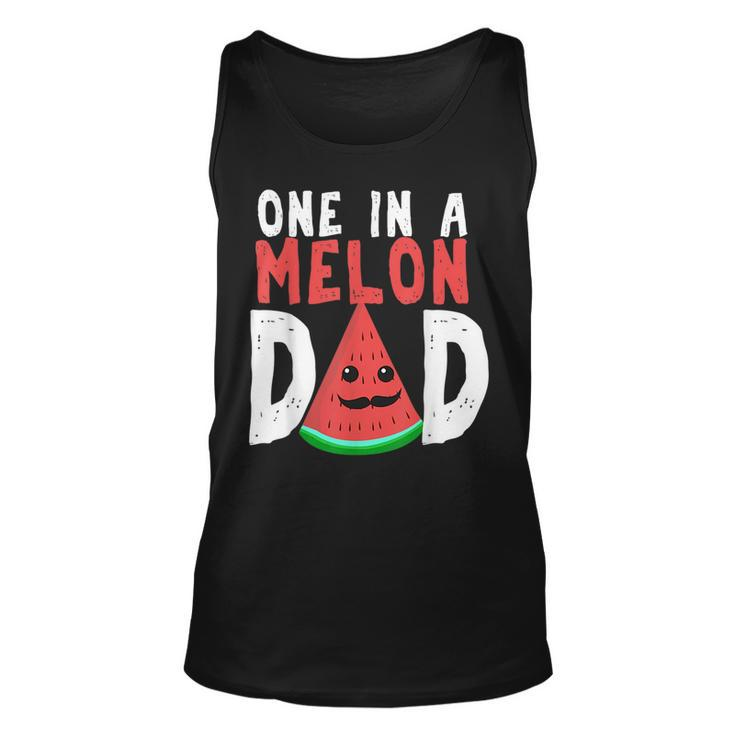 One In A Melon Dad Watermelon Pun Summer Fathers Day Tank Top