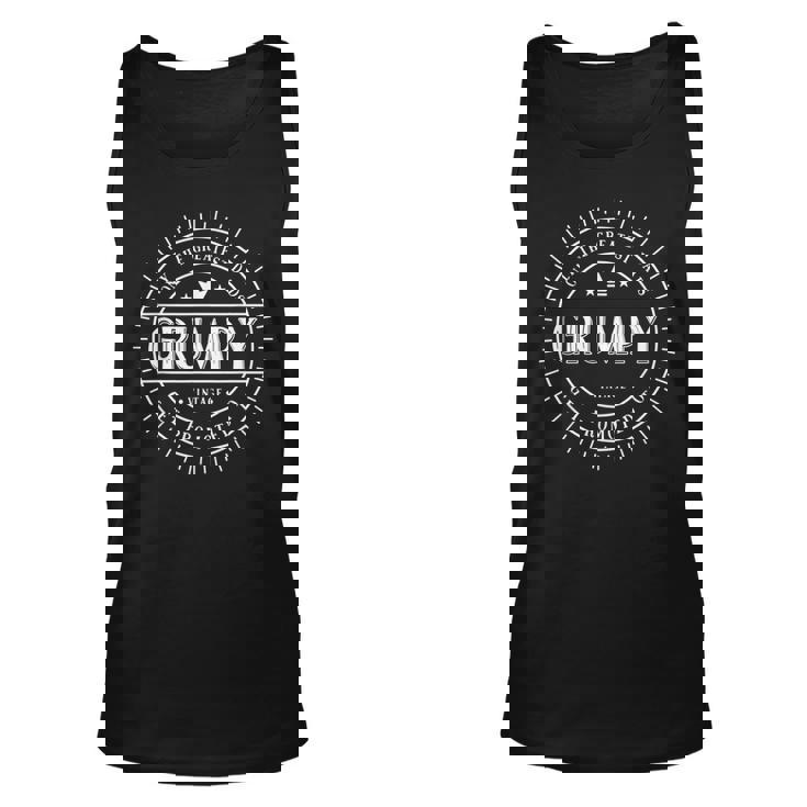 Only The Greatest Dads Get Promoted To Grumpy Grandpa Men Unisex Tank Top