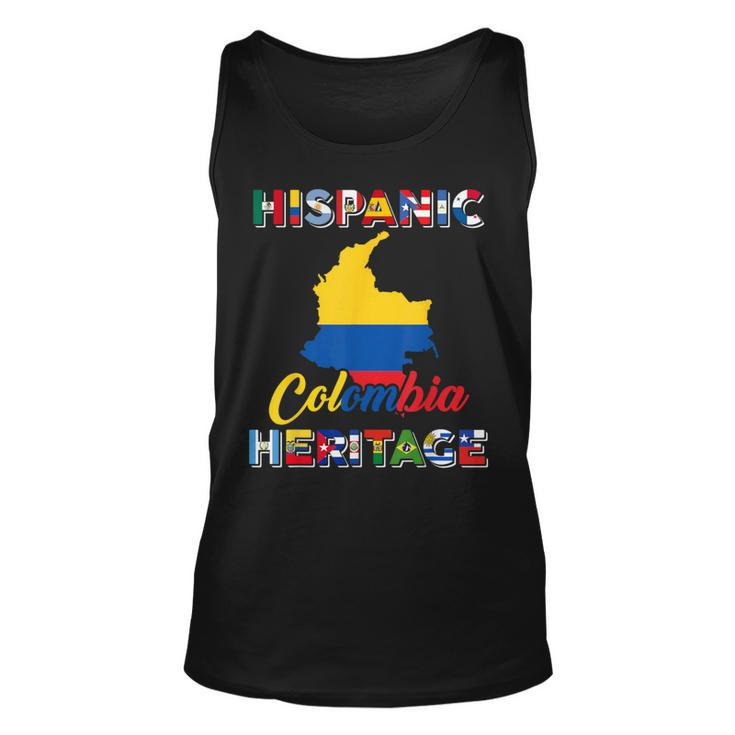 Hispanic Heritage Month Colombian Colombia Flag Pride Tank Top