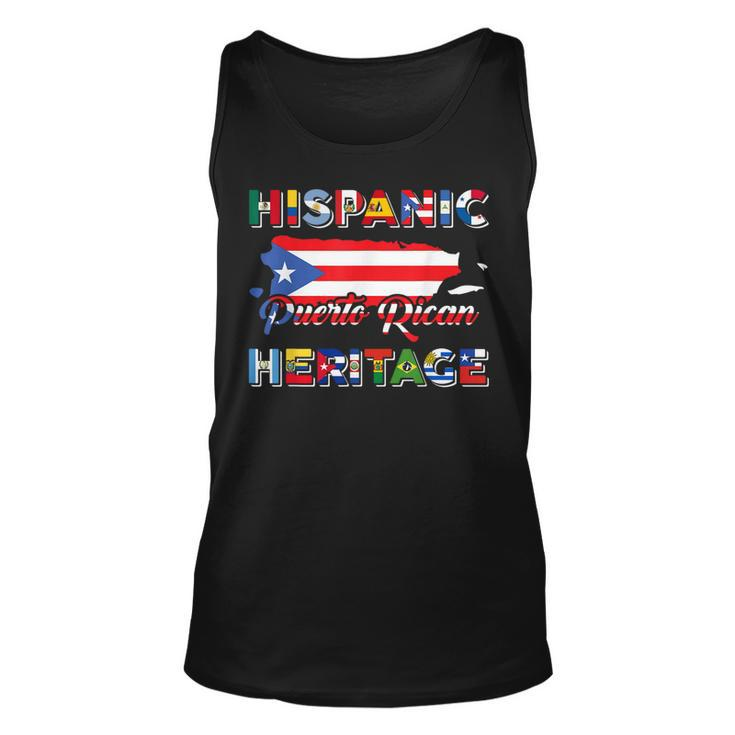 Hispanic Heritage Month Puerto Rican Puerto Rico Flag Pride Tank Top