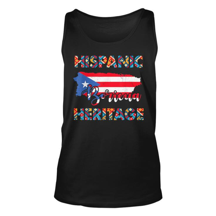 Hispanic Puerto Rico Flag Boricua Hispanic Heritage Tank Top