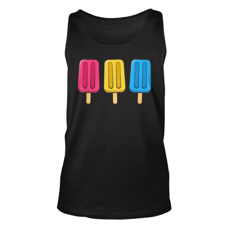 Pansexual Popsicles 4Th Of July Pan Subtle Pride Month   Unisex Tank Top