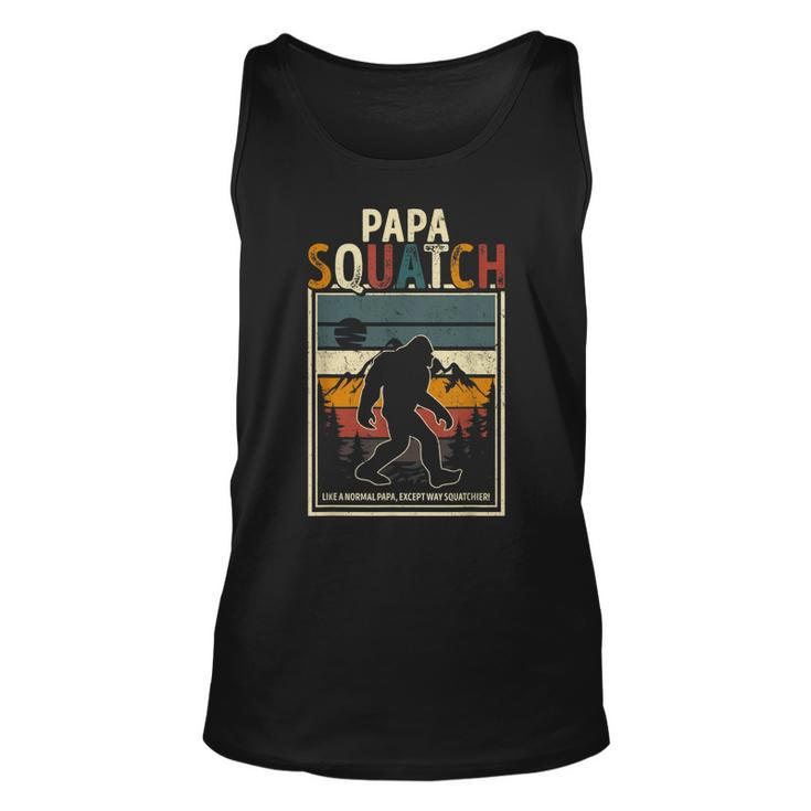 Papa Bigfoot Funny Sasquatch Bigfoot Fathers Day Gift For Mens Gift For Women Unisex Tank Top