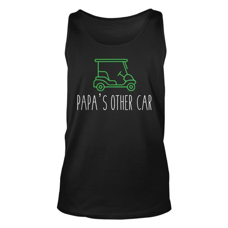 Mens Papa Grandpa Dad Golfing Fathers Day Golf Cart Tank Top