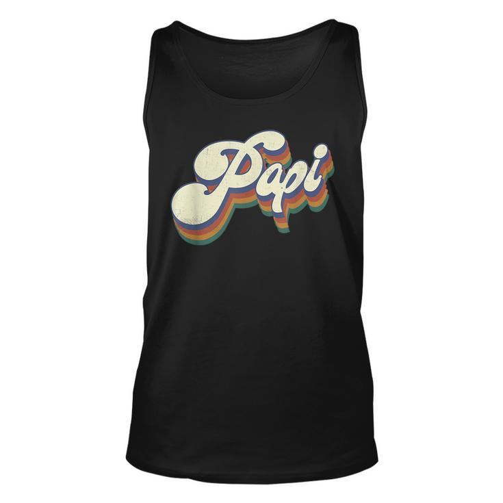 Papi Gifts Retro Vintage Fathers Day Papi  Unisex Tank Top