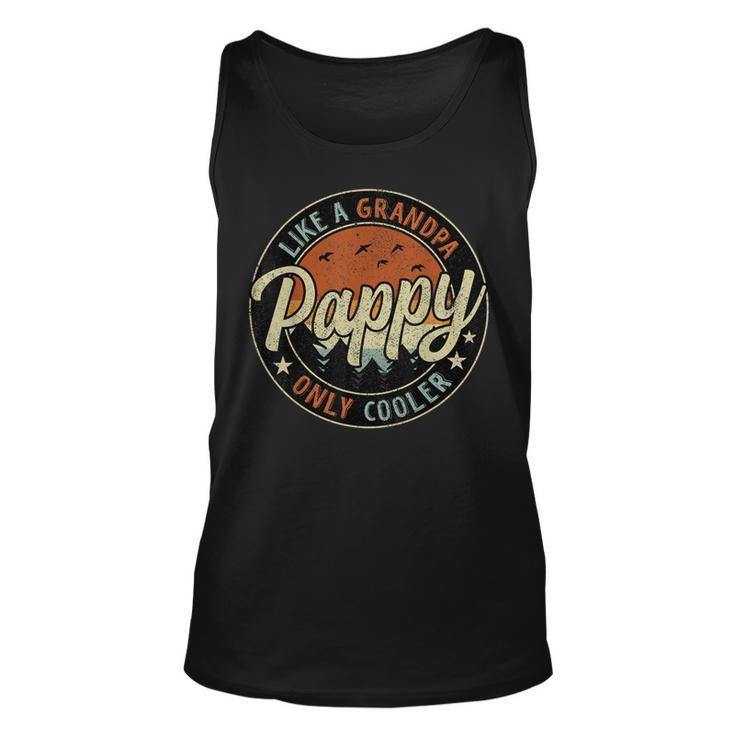 Pappy Like A Grandpa Only Cooler Retro For Fathers Day  Unisex Tank Top