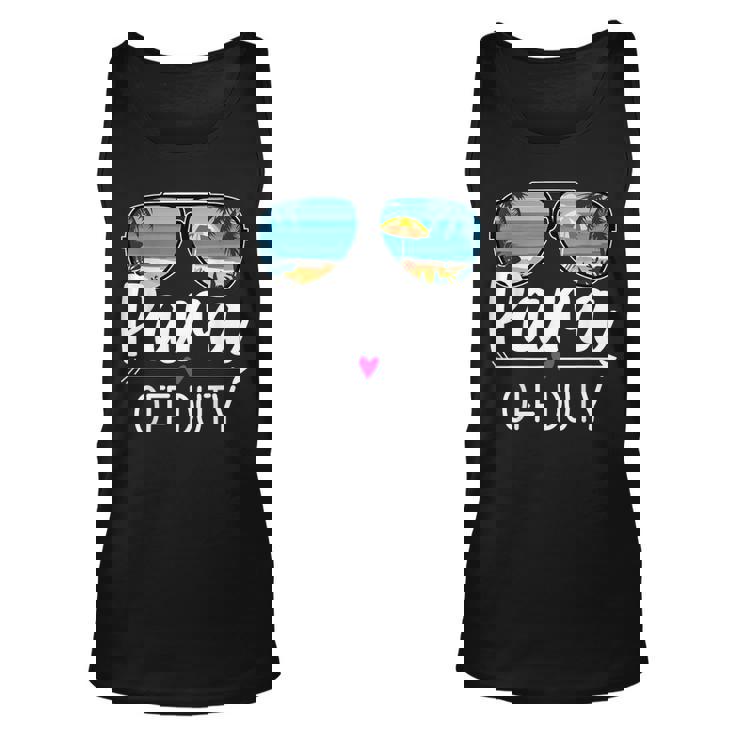 Paraprofessional Para Off Duty Sunglasses Beach Sunset Retro Tank Top