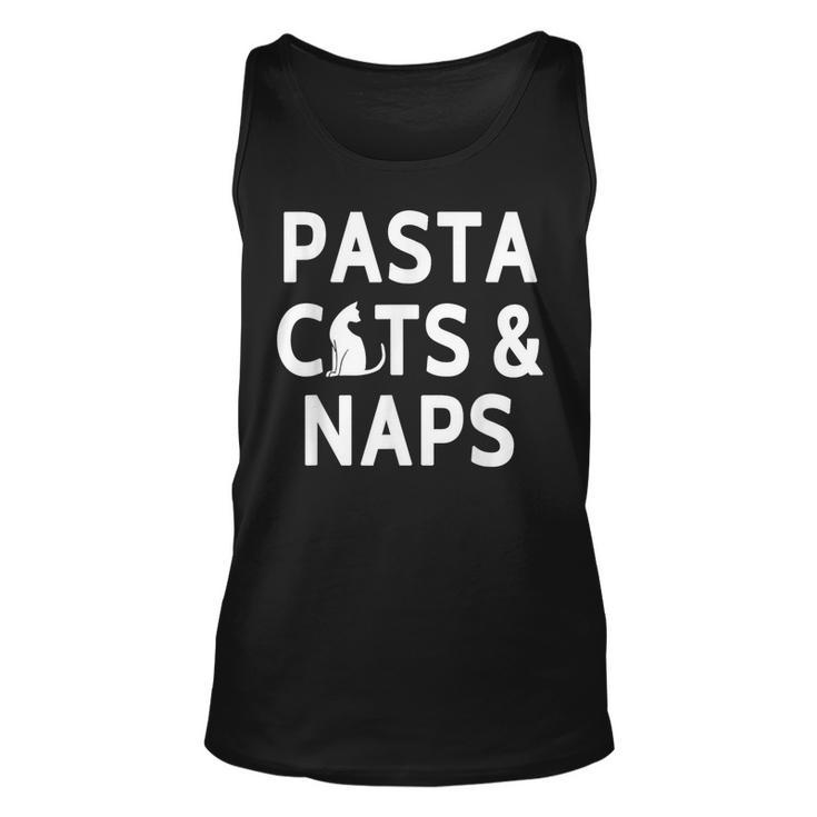 Pasta Cats & Naps Italian Cuisine And Cat Lover  Unisex Tank Top