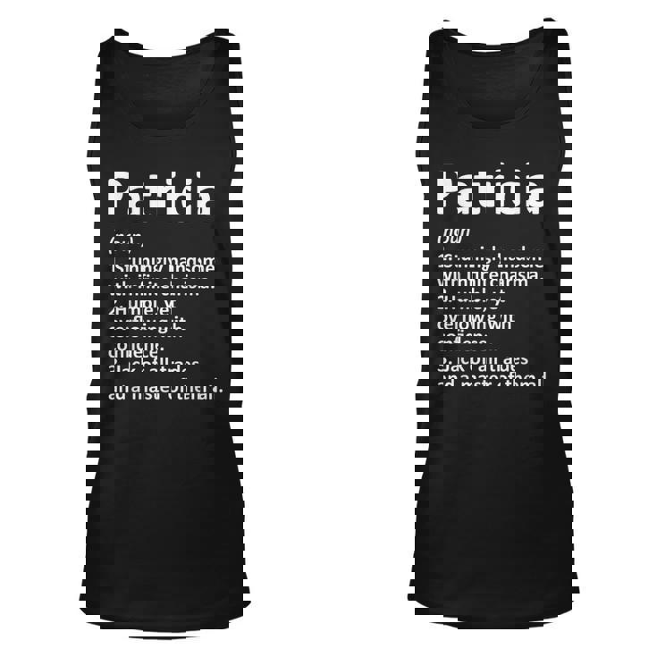 Patricia Definition Personalized Name Funny Birthday Gift Unisex Tank Top