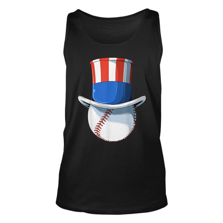 Patriotic Baseball Uncle Sam Baseball American Flag 4Th July Tank Top