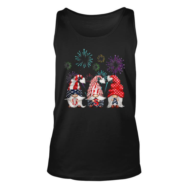 Patriotic Three Gnomes Firework Independence Day 4Th Of July Tank Top