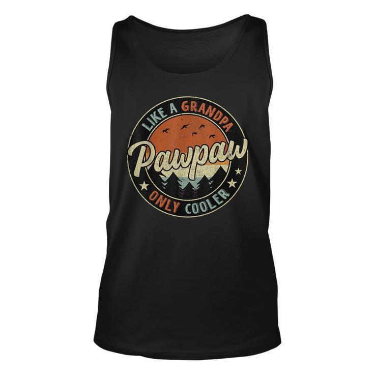 Pawpaw Like A Grandpa Only Cooler Vintage Retro Fathers Day Tank Top