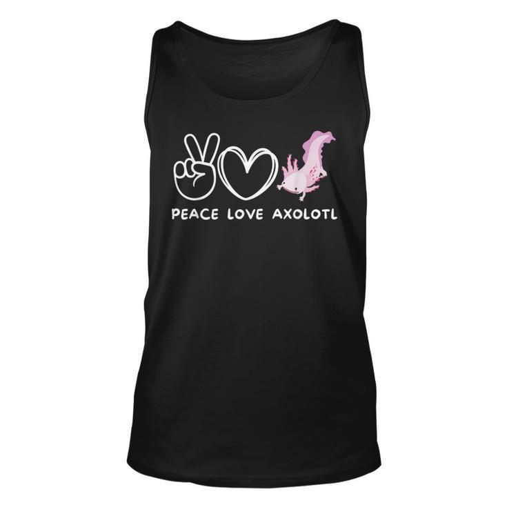 Peace Love Axolotl Retro Axolotl Lover Unisex Tank Top