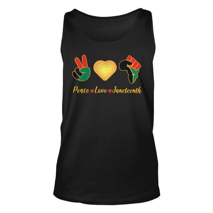 Peace Love Junenth Pride Black Girl And King Pride Month Tank Top