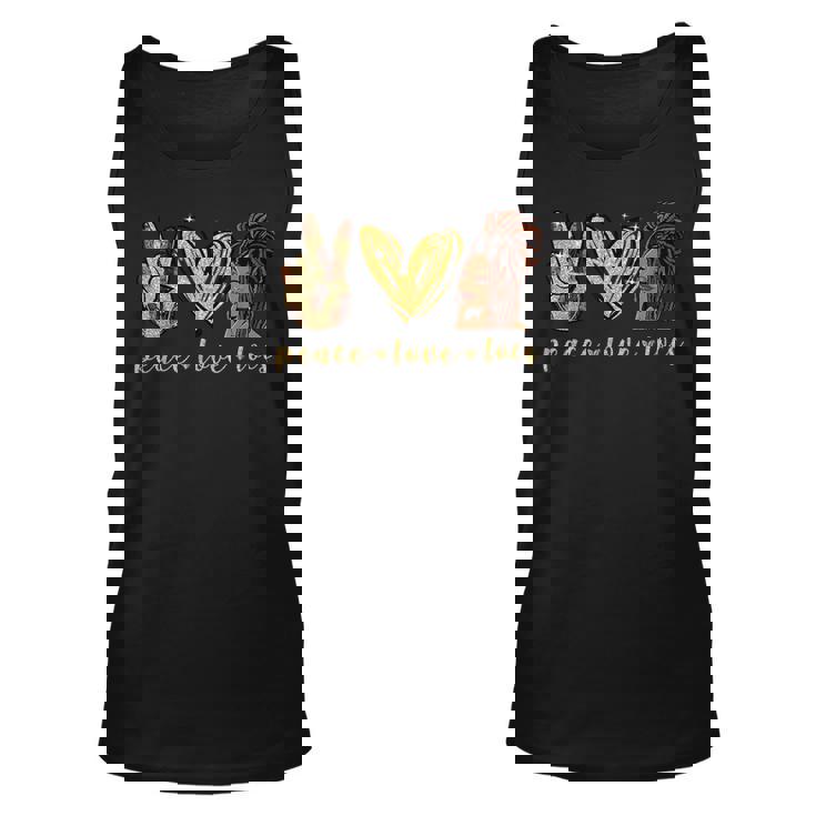 Peace Love Locs Black History Month African Woman Unisex Tank Top