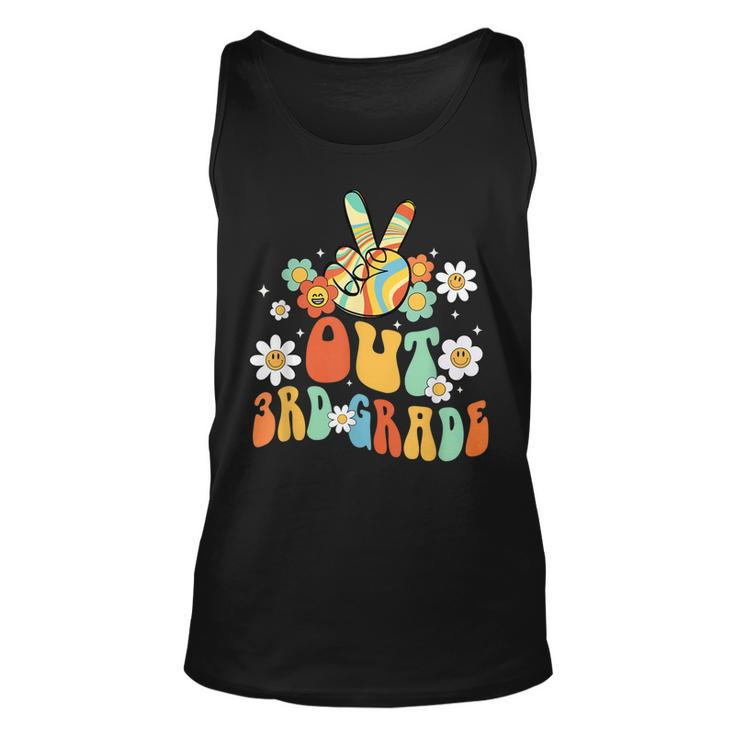 Peace Out Third Grade Groovy Student Graduation Gifts Unisex Tank Top