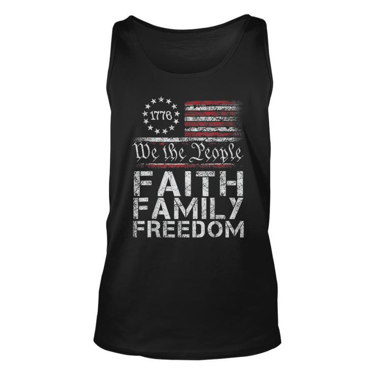 We The People Faith Freedom 4Th Of July American Flag Faith Tank Top
