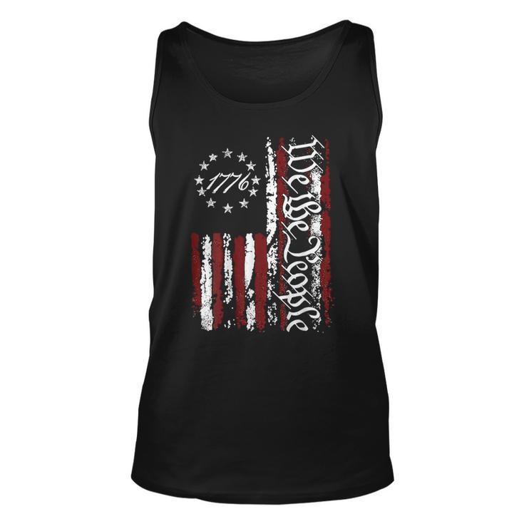 We The People Patriotic 1776 American Flag 4Th Of July Retro Tank Top