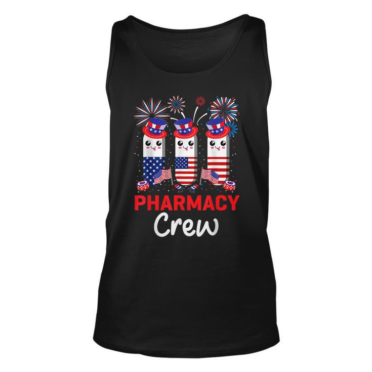 Pharmacy Crew 4Th Of July Cute Pills American Patriotic  Unisex Tank Top