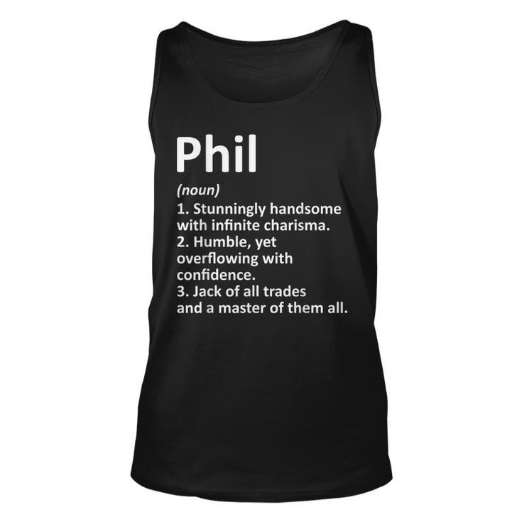 Phil Definition Personalized Name Funny Birthday Gift Idea Unisex Tank Top