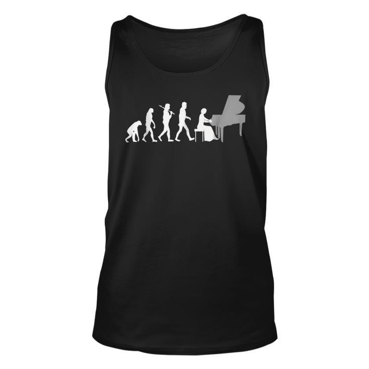 Piano Player Evolution Funny Music Piano Funny Gifts Unisex Tank Top