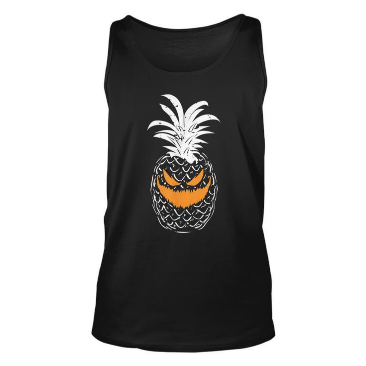 Pineapple Pumpkin Spooky Scary Monster Halloween  Unisex Tank Top