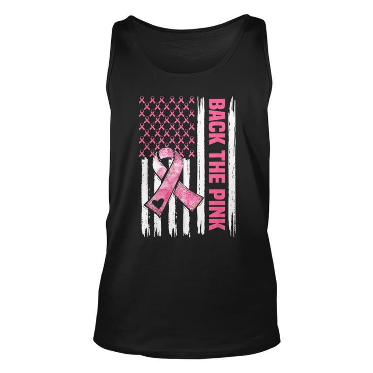 Back The Pink Warrior Flag American Breast Cancer Awareness Breast Cancer Awareness Tank Top