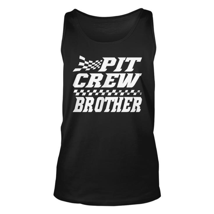 Pit Crew Brother Hosting Race Car Birthday Matching Family Tank Top