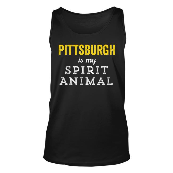 Pittsburgh Is My Spirit Animal Funny Yinzer Burgh Pride  Unisex Tank Top