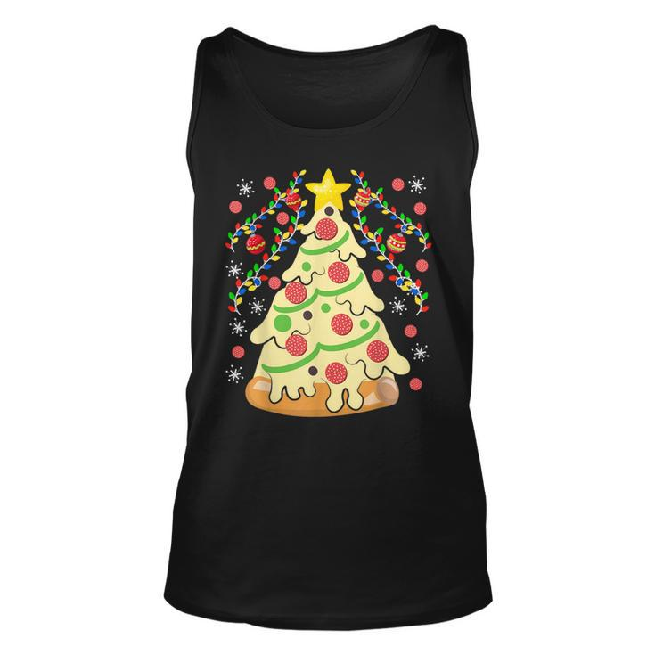 Pizza-Tree Ugly Christmas Sweater Tank Top