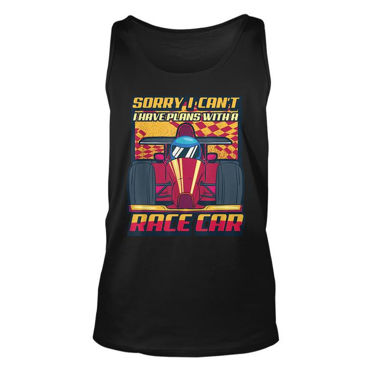 Plans With A Race Car Red Italian Race Car Driver  Unisex Tank Top