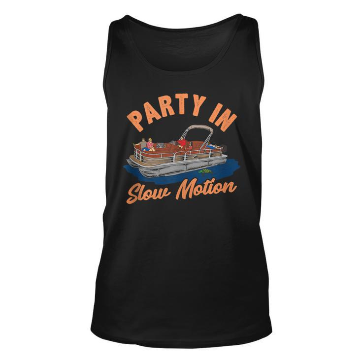 Pontoon Boating Party In Slow Motion Boating Tank Top