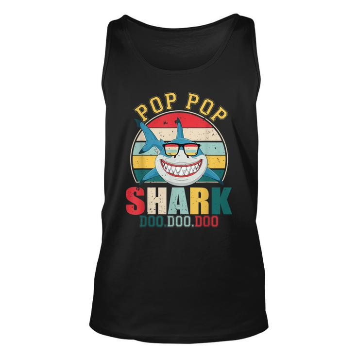 Pop Pop Shark  Fathers Day For Pop Pop Unisex Tank Top