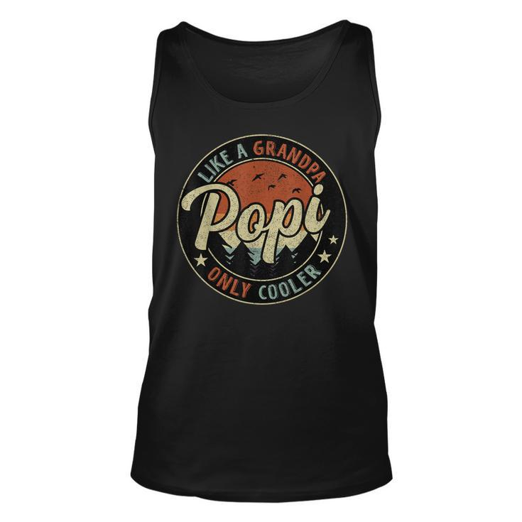 Popi Like A Grandpa Only Cooler Vintage Retro Fathers Day  Unisex Tank Top