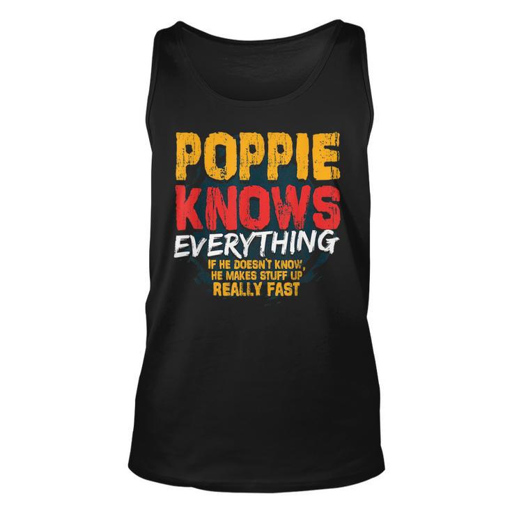 Poppie Knows Everything Poppie Fathers Day Tank Top