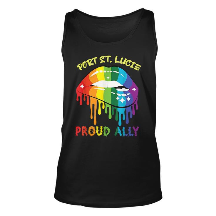 Port St Lucie Proud Ally Lgbtq Pride Sayings  Unisex Tank Top