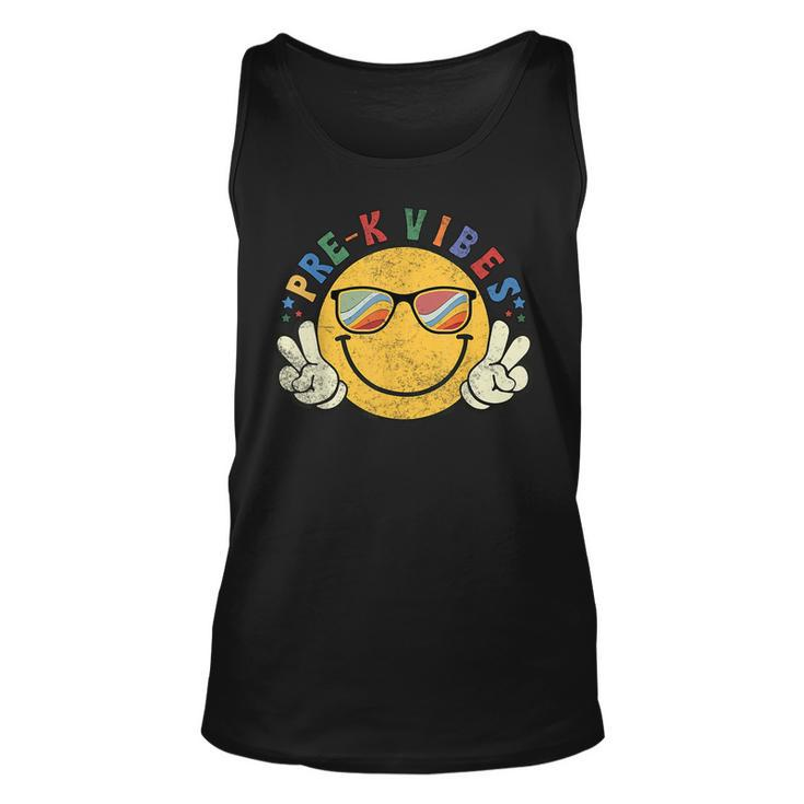 Pre-K Vibes Happy Face Smile Back To School Tank Top