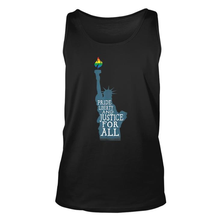 Pride Liberty And Justice For All Lgbt Pride  Unisex Tank Top