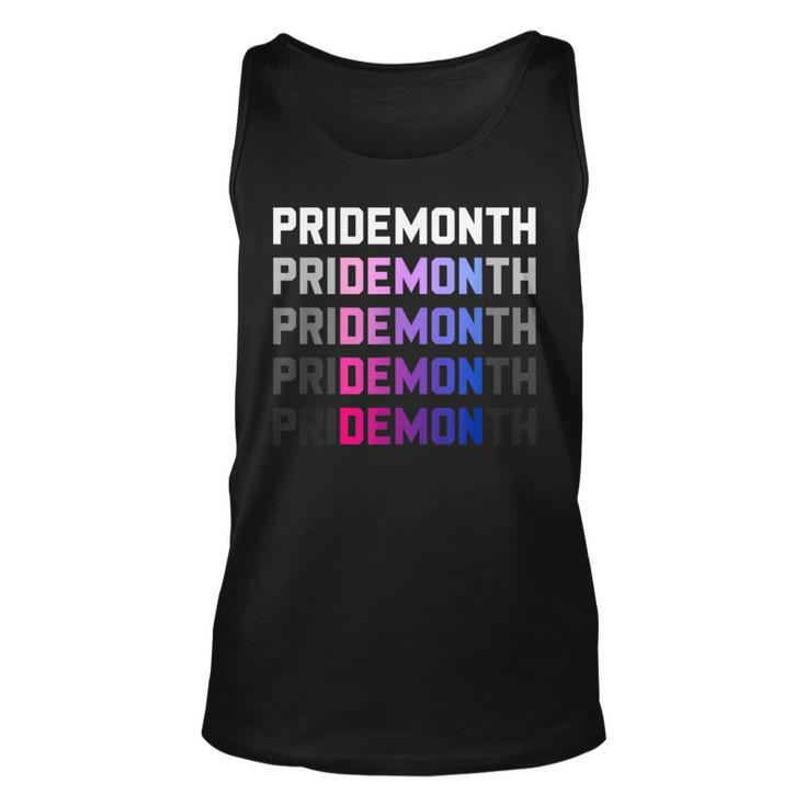 Pridemonth Demon Vintage Human Right Bisexual  Unisex Tank Top